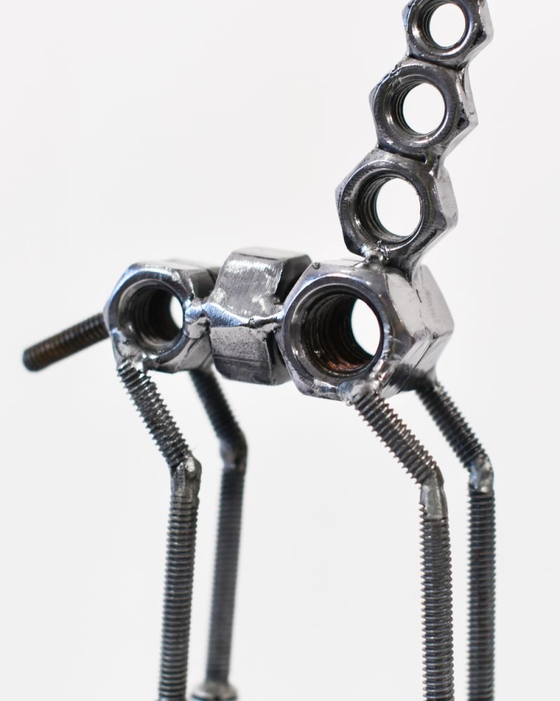 Vintage Nuts-Bolts Metal Handmade Welded Art Figurine